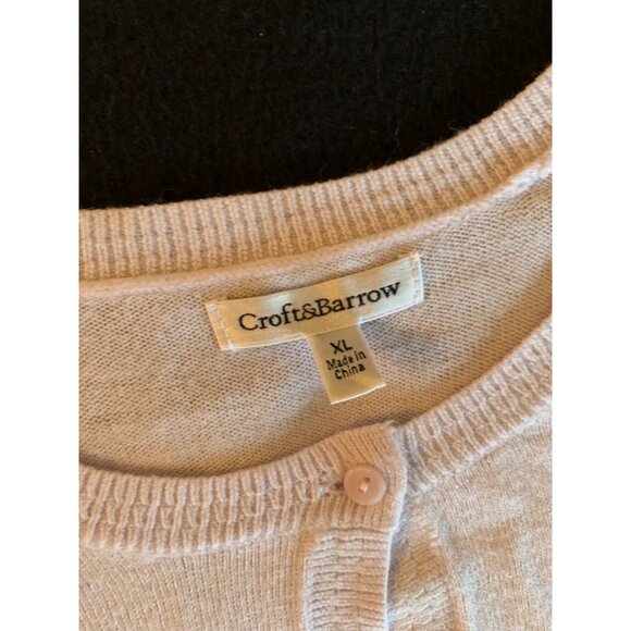 Croft & Barrow Womens Size XLarge Light Purple Cardigan Sweater Acrylic - Picture 2 of 10